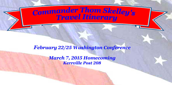 Commander Skelley Itinerary