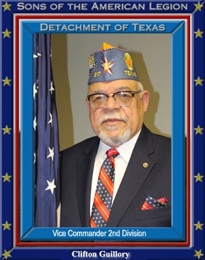 Clifton Guillory Vice Commander 3rd Division Detachment of Texas