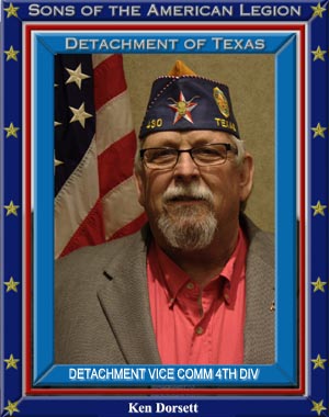 Ken Dorsett Vice Commander 4th Division Detachment of Texas